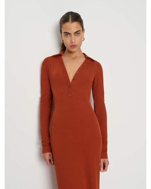 Reformation Red Aubrey Knit Dress