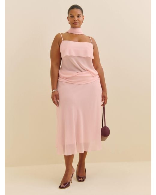 Reformation Pink Olivia Low Waist Skirt Es 14
