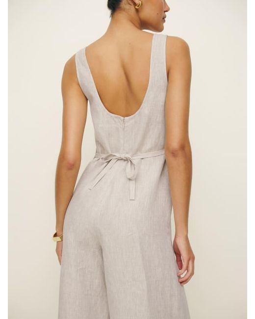 Reformation Natural Nell Linen Jumpsuit