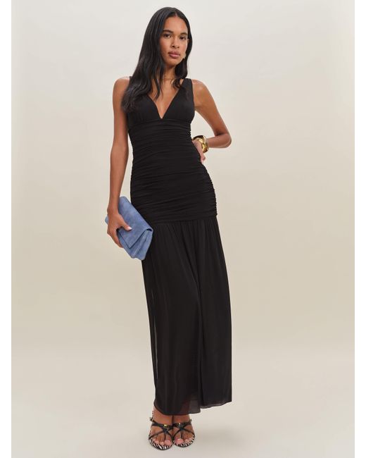 Reformation Black Aura Knit Dress