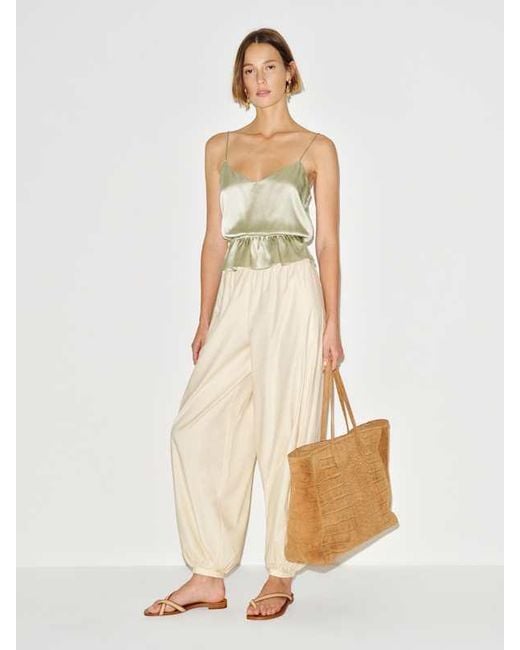 Reformation Natural Fiorenzo Silk Top