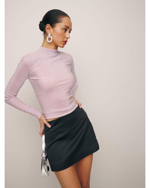 Reformation Pink Bailey Knit Top