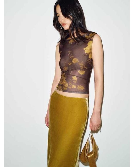 Reformation Metallic Dusk Knit Top