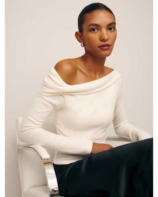 Reformation Natural Elio Knit Top