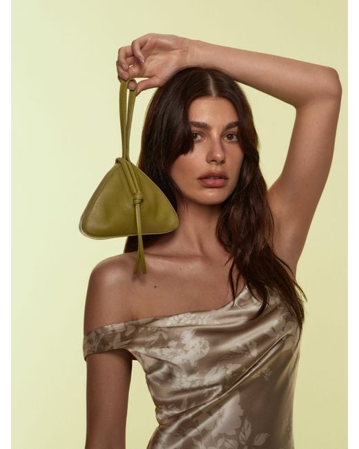 Reformation Green Mini Chiara Convertible Bag
