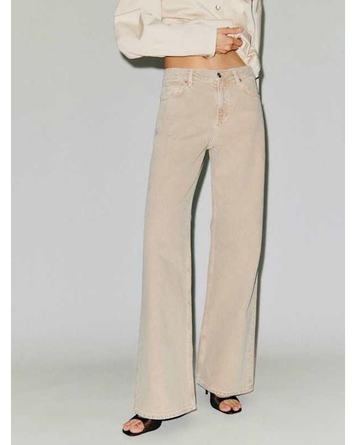 Reformation Natural Cary Low Rise Slouchy Wide Leg Jeans Denim
