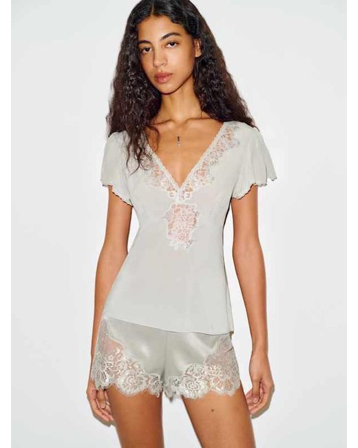 Reformation White Zella Top Lace 0