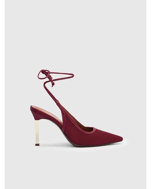 Reformation Pink Paris Heeled Pump Lace 7