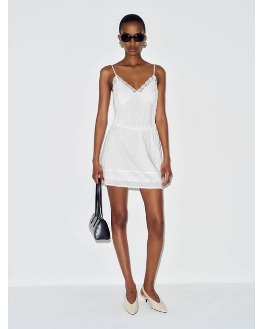 Reformation White Cerina Dress Lace