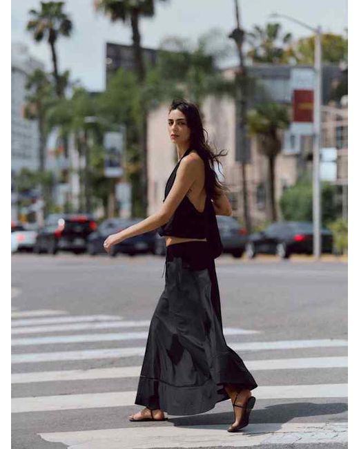 Reformation Black Lois Knit Top