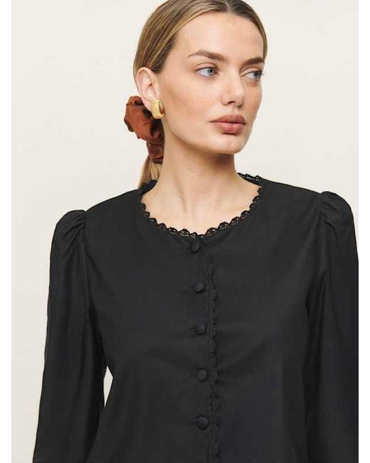 Reformation Black Donna Top