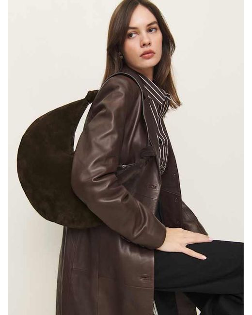 Reformation Black Rhea Hobo Bag