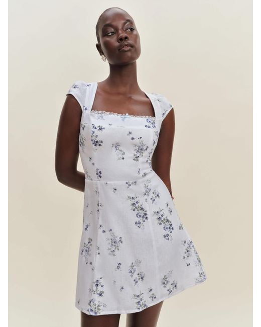 Reformation Women's Natural Loula Linen Dress