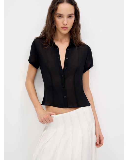 Reformation Black Corin Top 0
