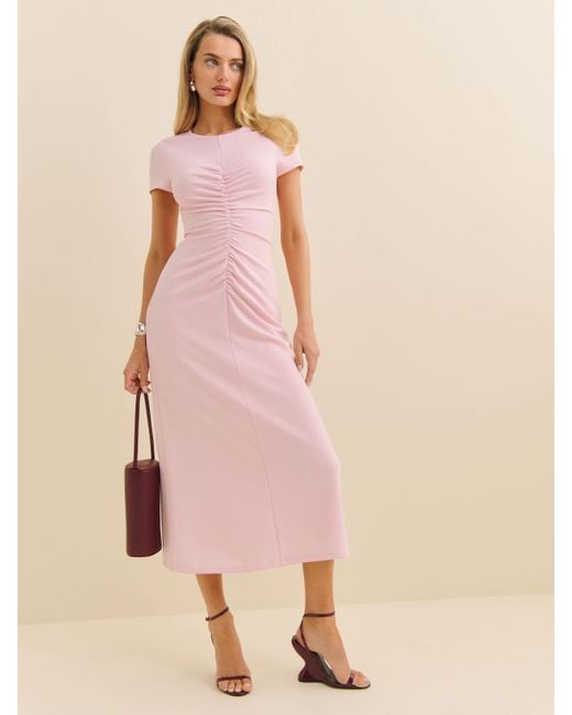Reformation Mila Knit Dress Baby in Pink | Lyst Reformation Mila Knit Dress Baby in Pink | Lyst