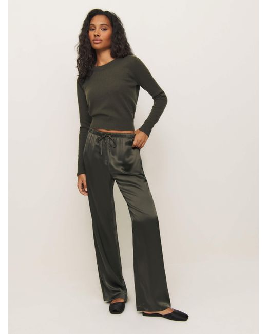 Reformation Multicolor Olina Silk Pant
