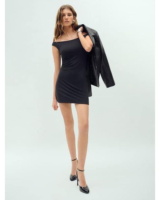 Reformation Lia Knit Dress in Blue | Lyst