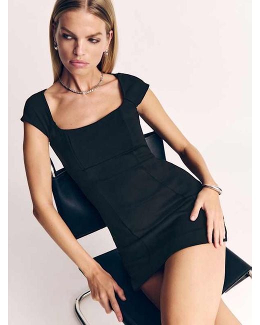 Reformation Xenia Knit Dress in Natural | Lyst Reformation Xenia Knit Dress in Natural | Lyst