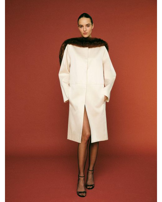 Reformation Green Stella Satin Coat