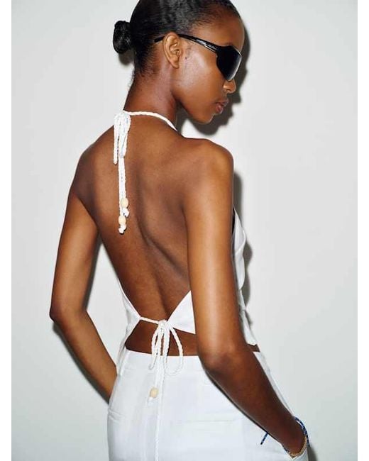 Reformation White Reese Linen Top 2