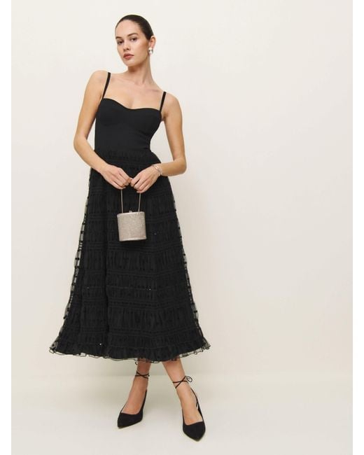 Reformation Black Esmarie Dress