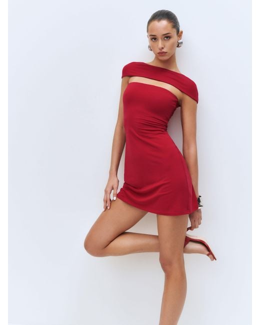 Reformation Red Carmina Knit Dress