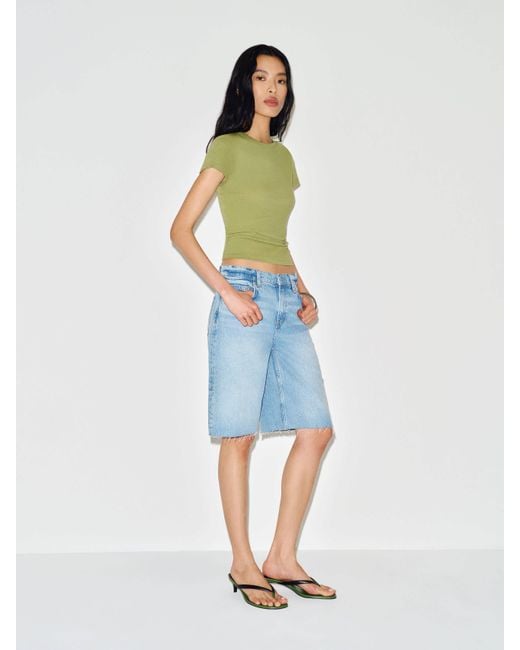Reformation Blue Max Slim T-Shirt Bean