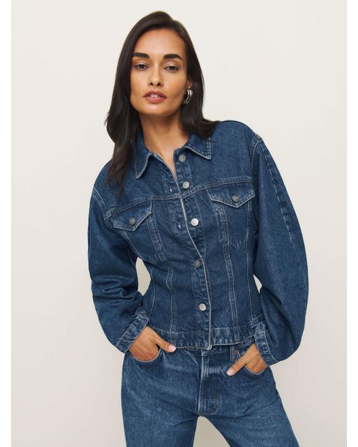 Reformation Blue Teresa Denim Jacket