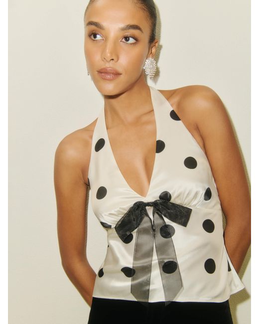 Reformation Natural Clarissa Silk Top