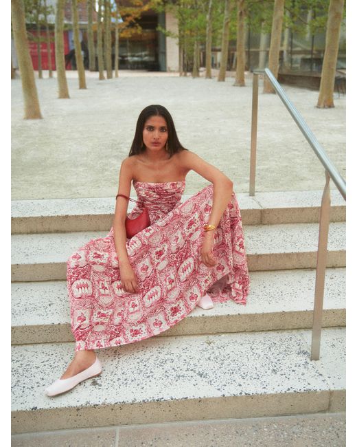Reformation Red Iben Dress