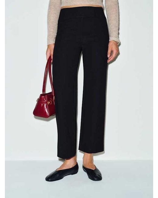 Reformation White Palmer Cropped Knit Pant 0
