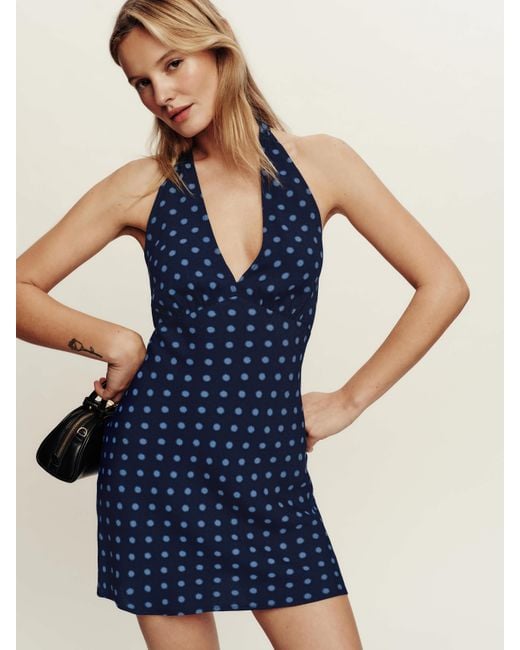 Reformation Blue Delanie Dress