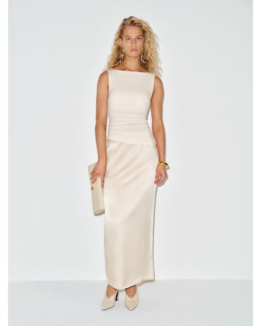 Reformation White Piper Knit Top