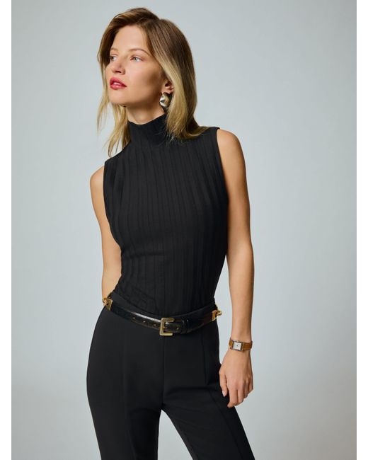 Reformation Black Maison Knit Top
