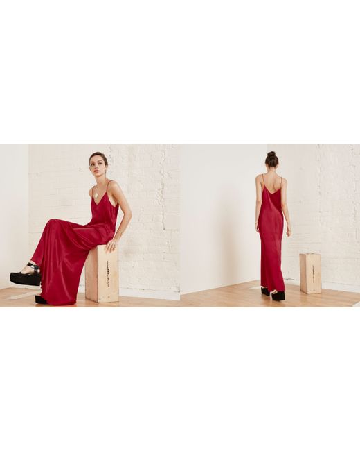 reformation dress red Rou Knit Midi Maxi dresses Cut from lightweight linen REFORMATION Underwood Asymmetrical Red Dress