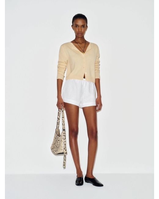 Reformation White Nora Linen Short