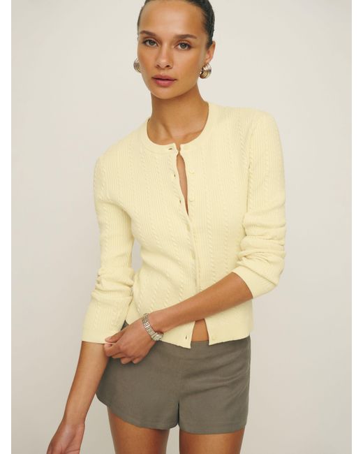 Reformation Natural Natalie Cable Cardigan
