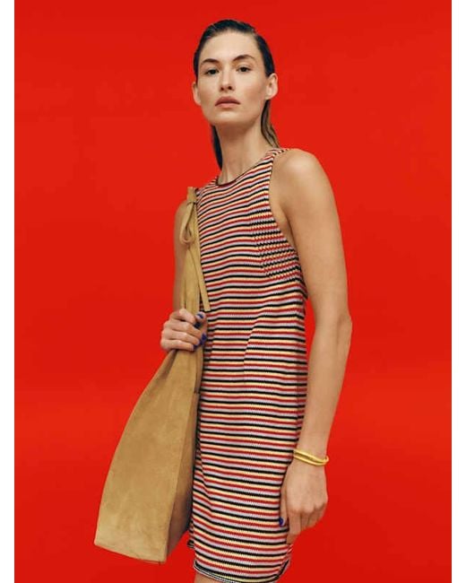 Reformation Red Oriana Sweater Tank Top Dress