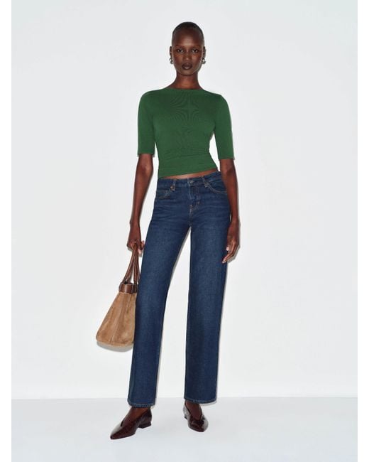 Reformation Santino Knit Top Evergreen