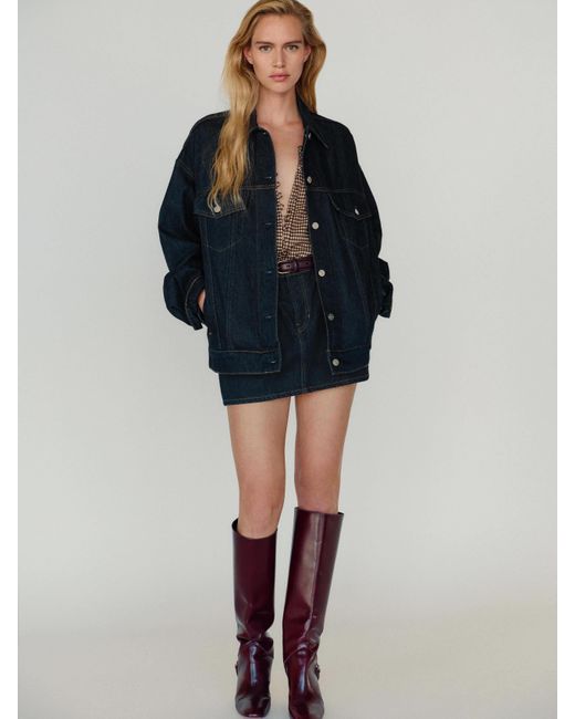Reformation Blue Brooks Oversized Denim Jacket