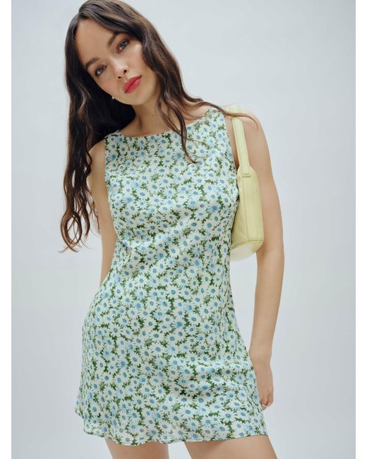 reformation green daisy dress Candela main image 0