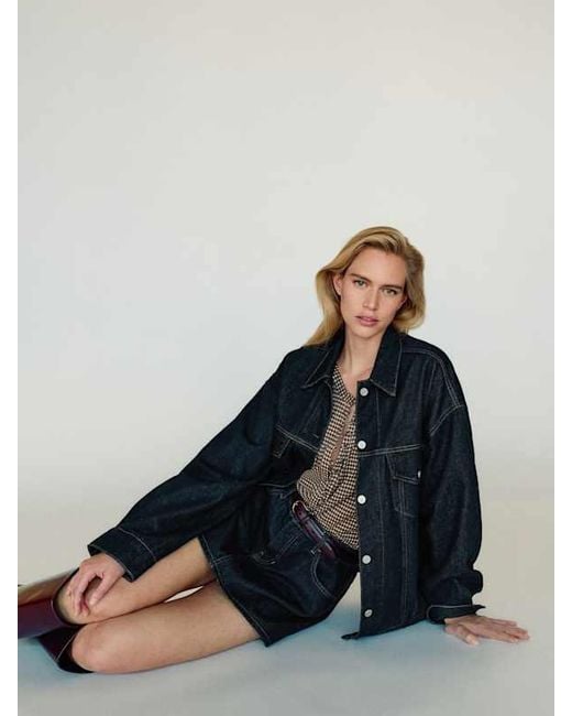 Reformation Blue Brooks Oversized Denim Jacket
