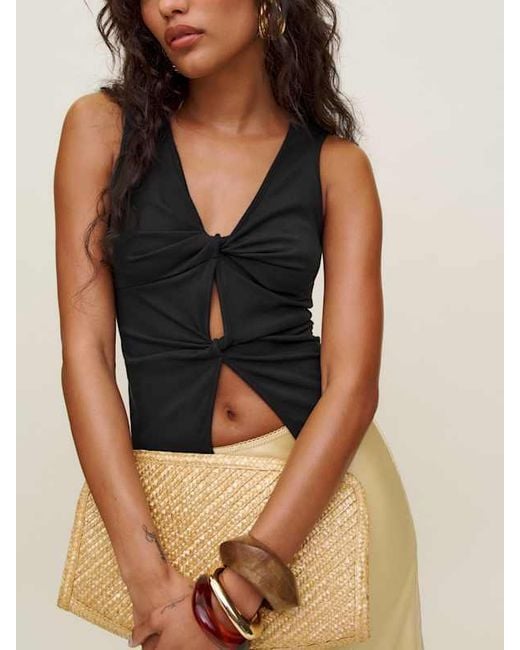 Reformation Natural Tefi Knit Top