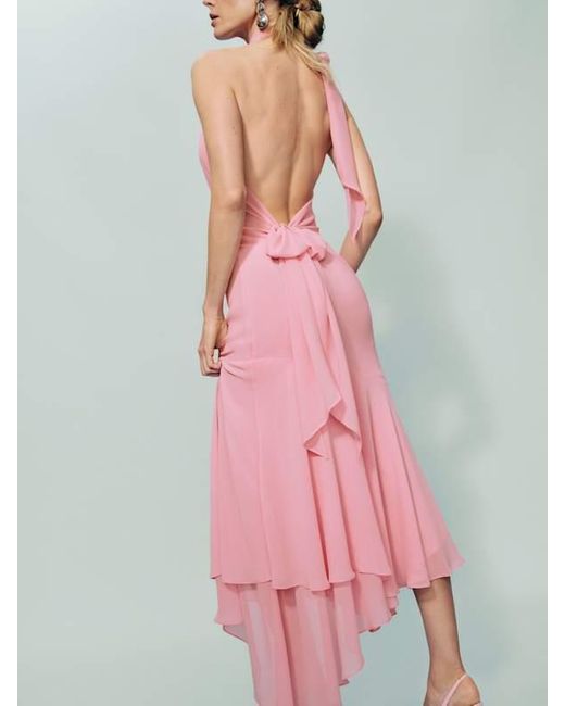 Reformation Pink Mela Dress