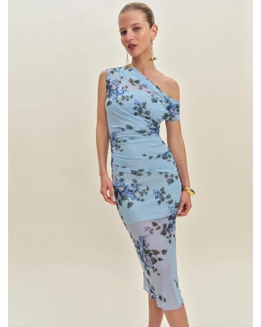 Reformation Blue Adrielle Knit Dress