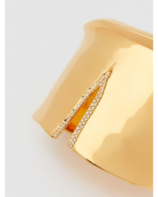 Reformation Brown Gertrude Cuff With Pave Slit