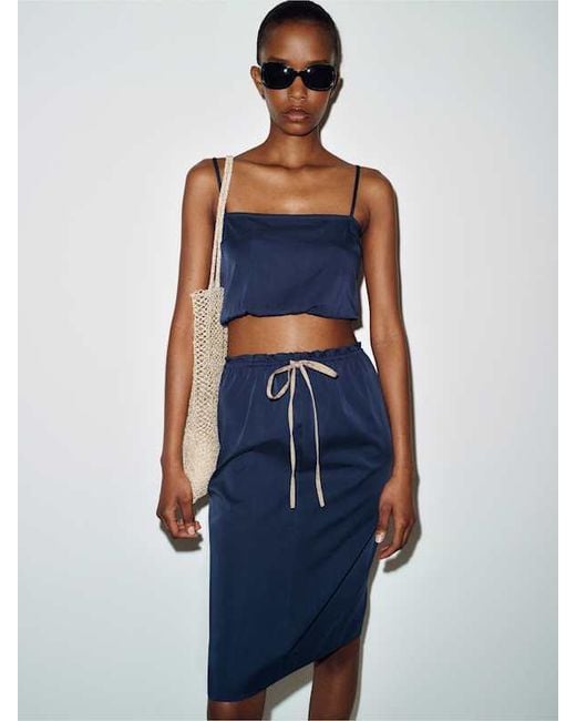 Reformation Blue Dutton Two Piece