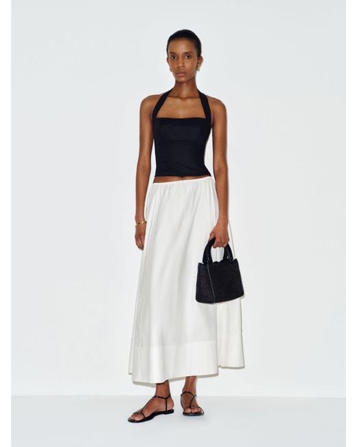 Reformation Black Malika Linen Top
