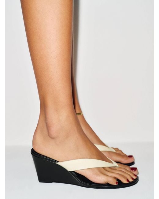 Reformation White Jessie Wedge Thong 5