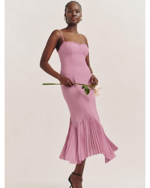 Reformation Pink Aiko Dress